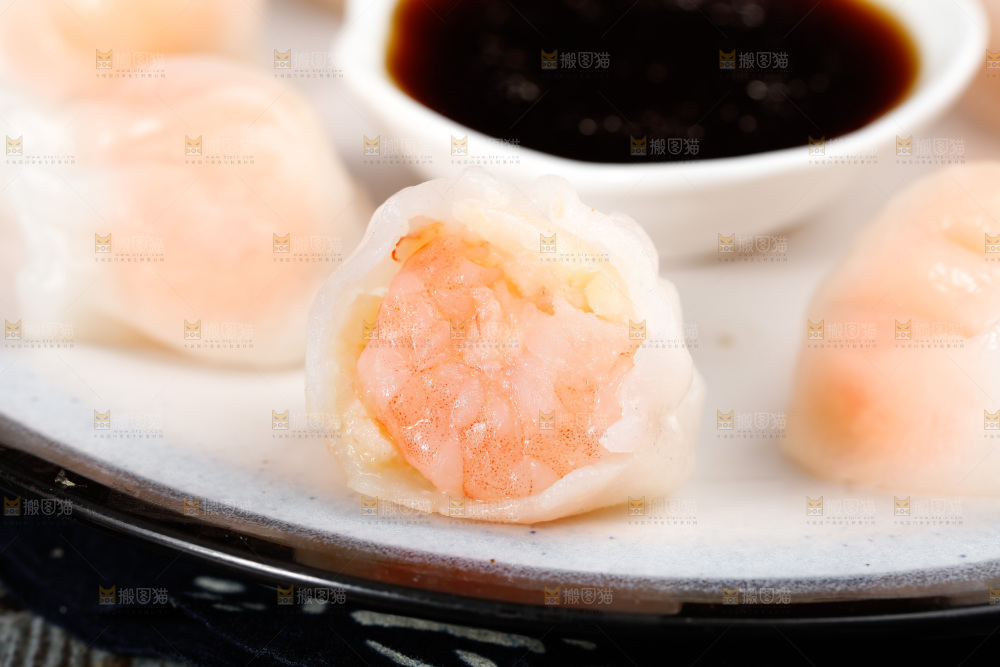 深底上的虾饺