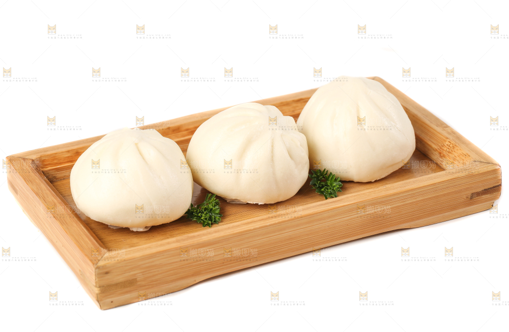 白底上的滑肉包