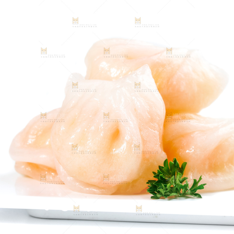 白底上的虾饺