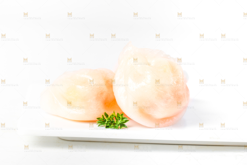 白底上的虾饺