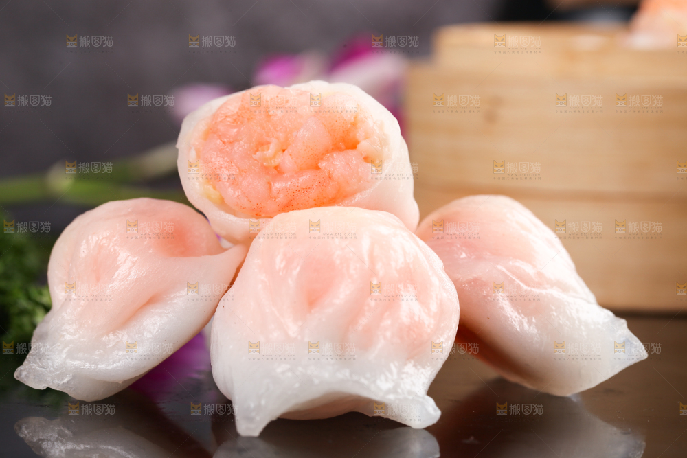 深底上的虾饺