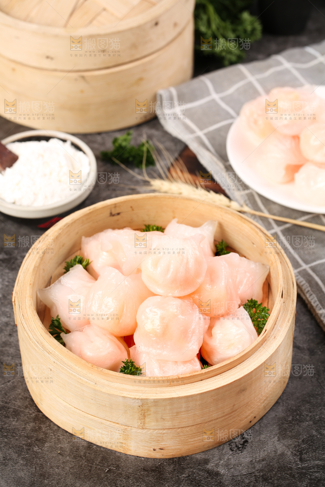 深底上的虾饺