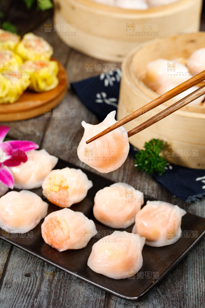 深底上的虾饺