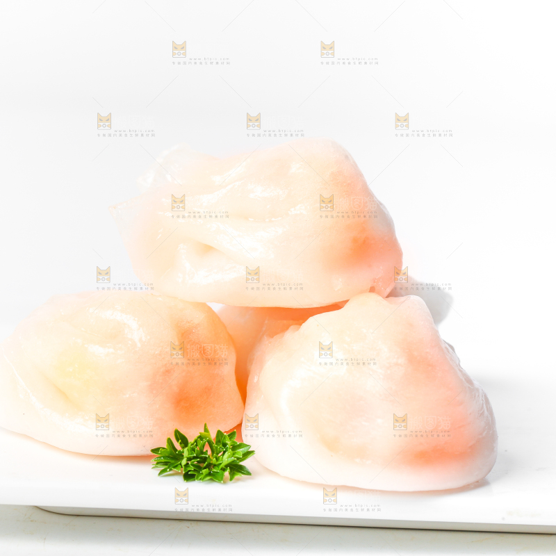 白底上的虾饺