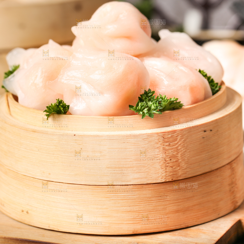 深底上的虾饺