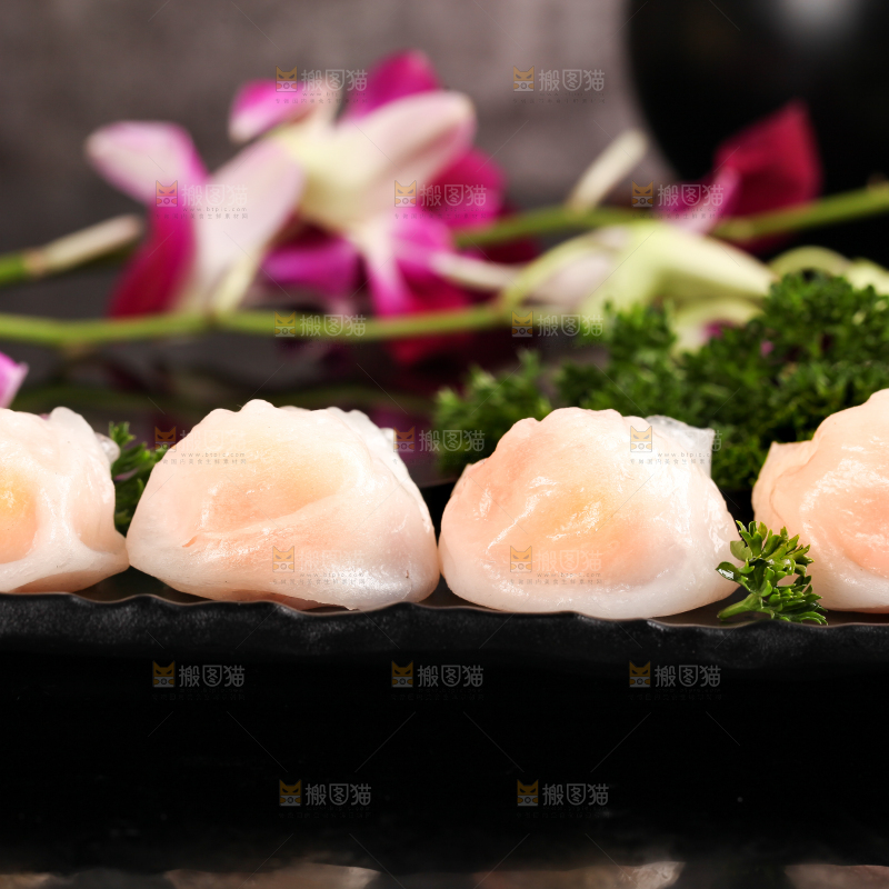 深底上的虾饺