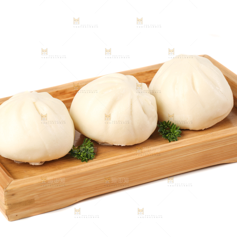 白底上的滑肉包