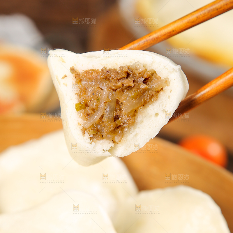 深底上的水煎包