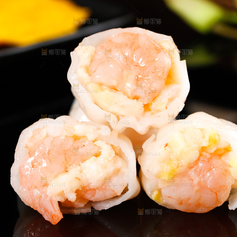 深底上的虾饺
