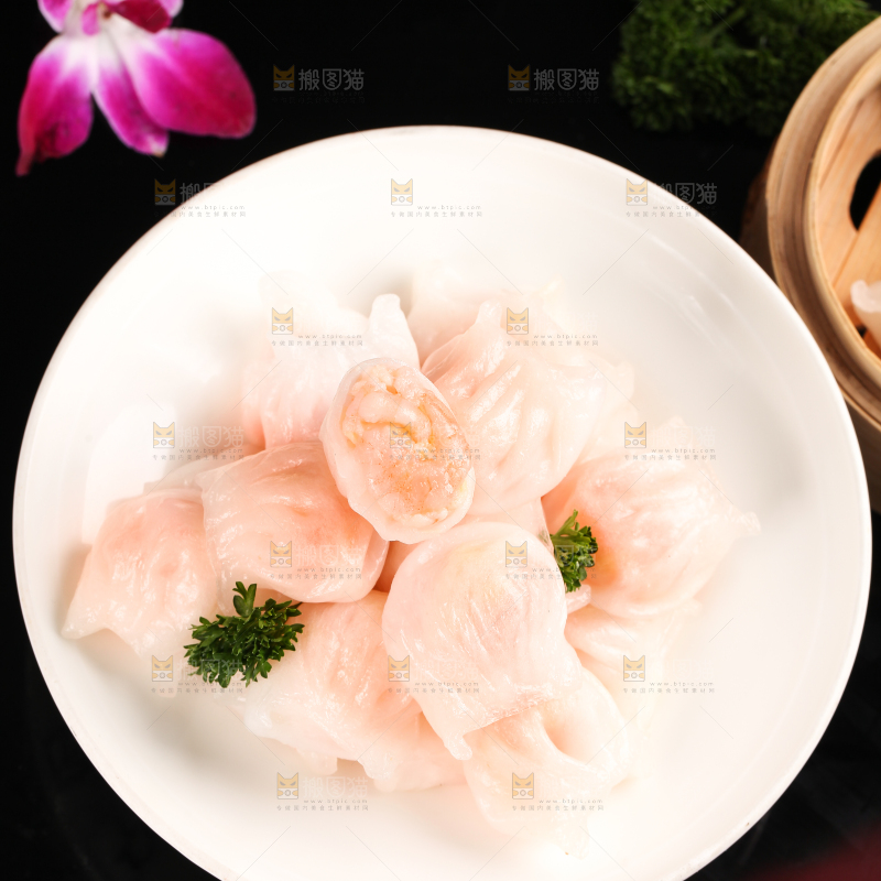 深底上的虾饺