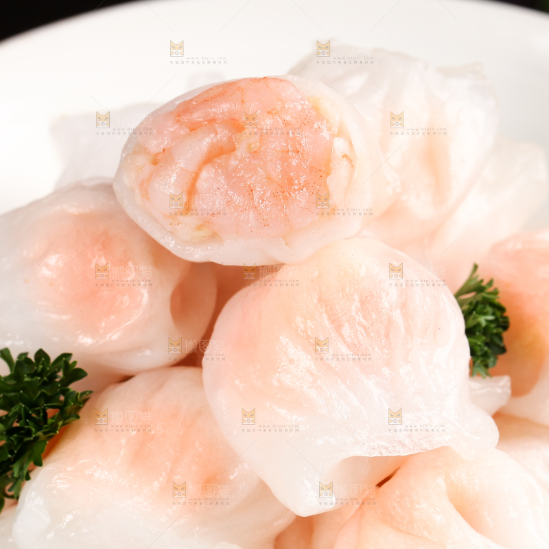 深底上的虾饺