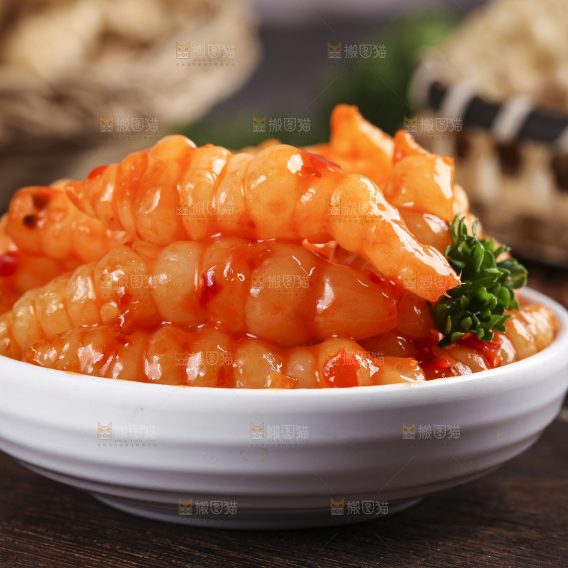 盘子里的红油宝塔菜