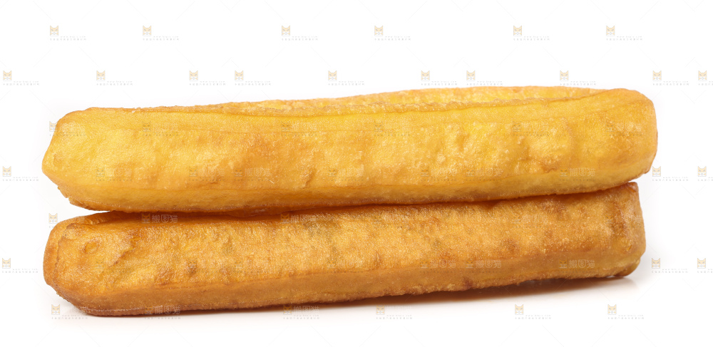 白底上的香酥油条