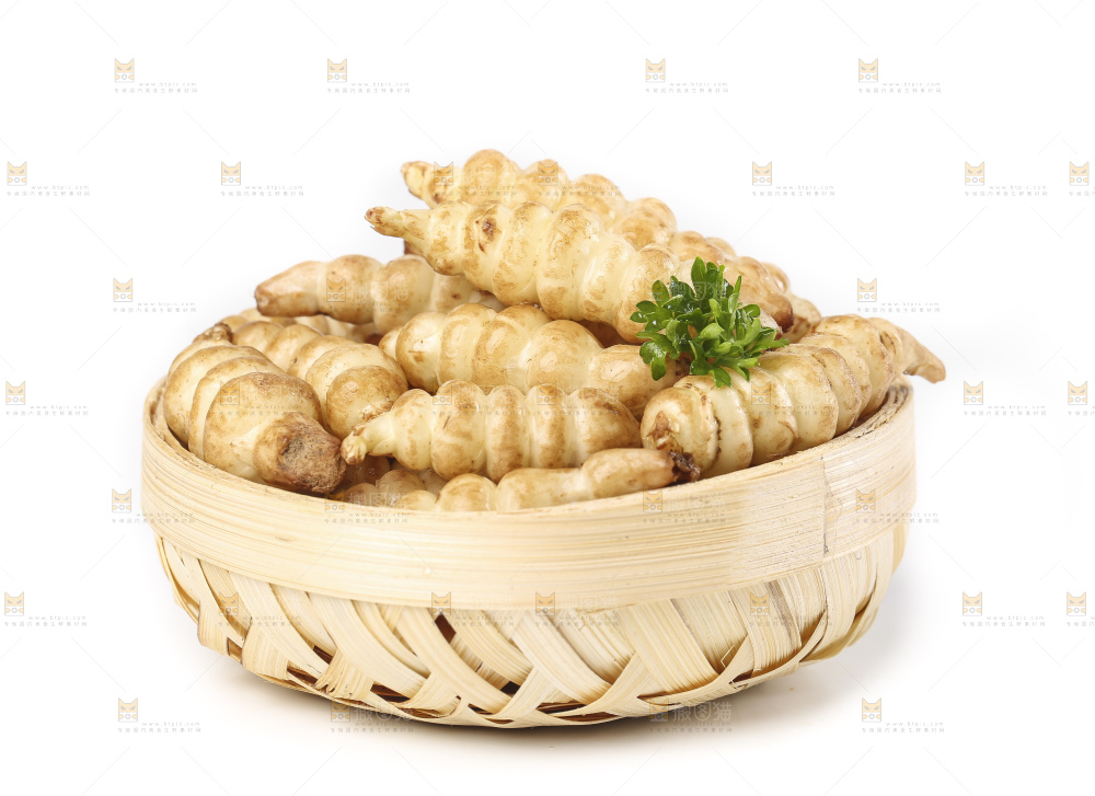 白底上的宝塔菜