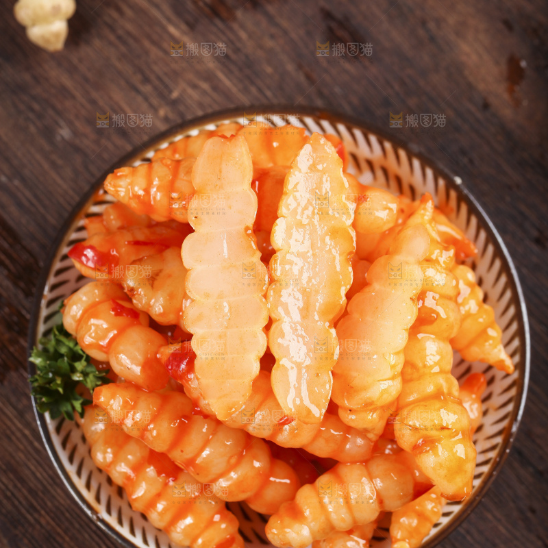 盘子里的红油宝塔菜