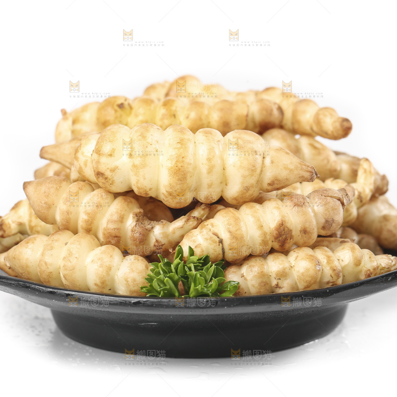 白底上的宝塔菜