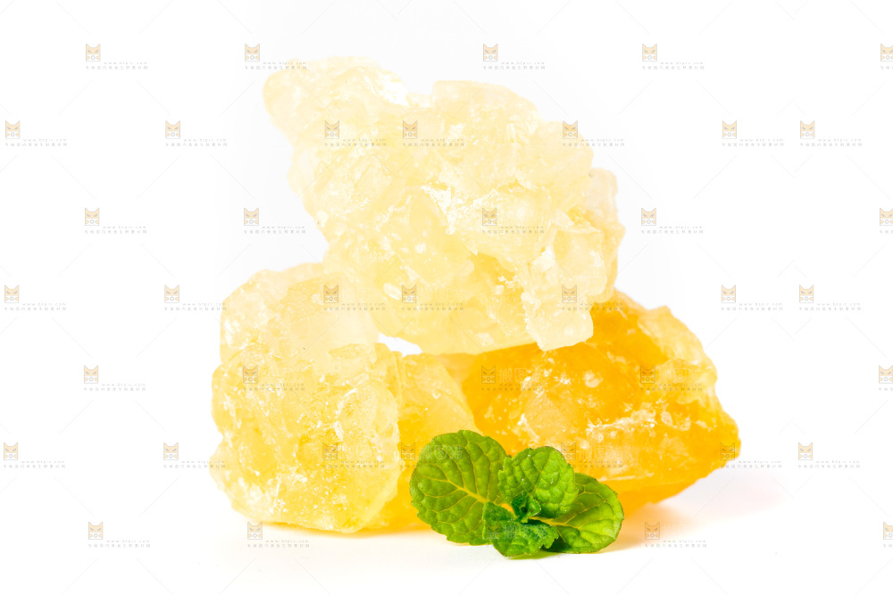 白底上的黄冰糖