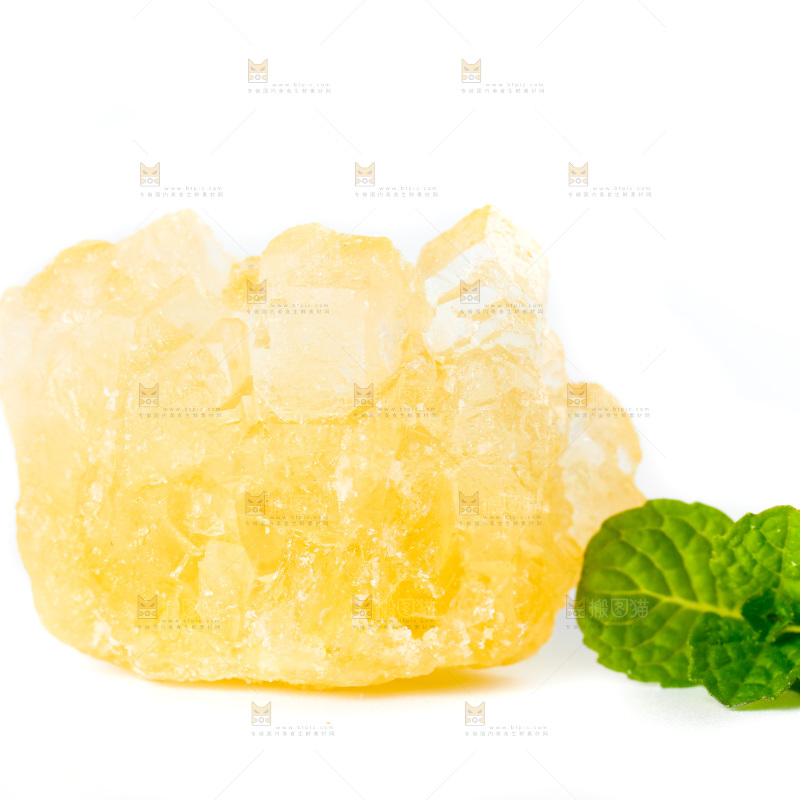 白底上的黄冰糖