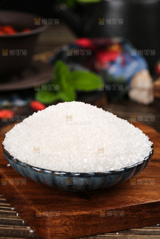 深底上的白砂糖