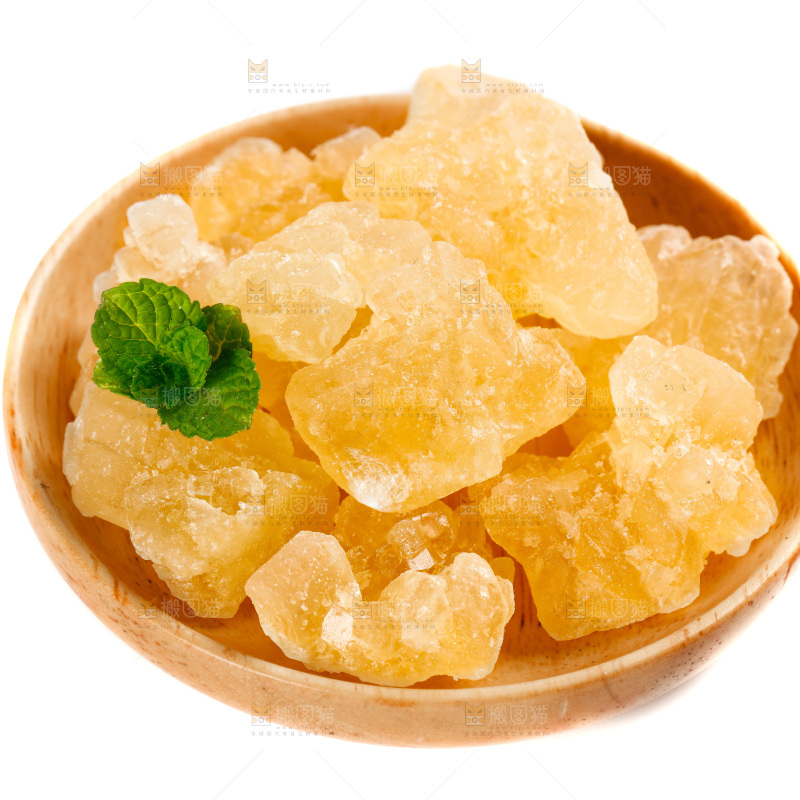 白底上的黄冰糖
