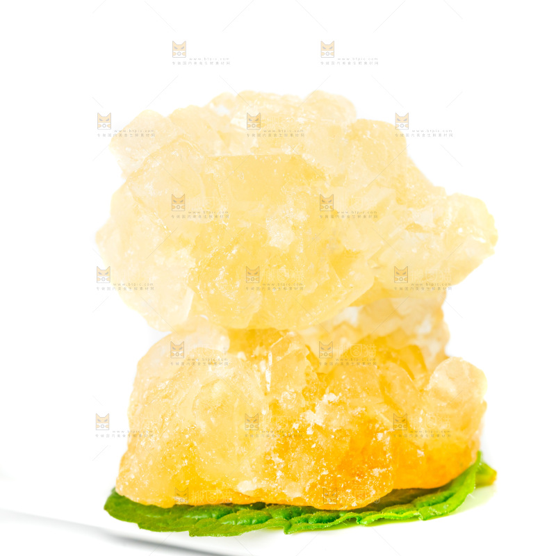 白底上的黄冰糖