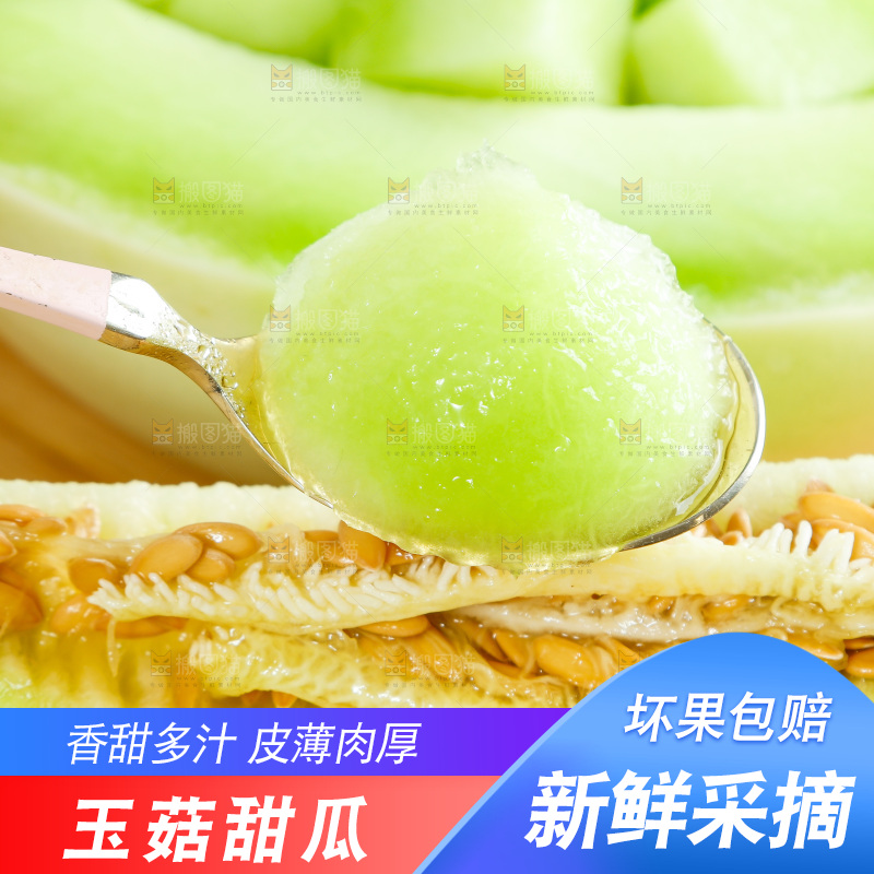 浅底上的玉菇甜瓜