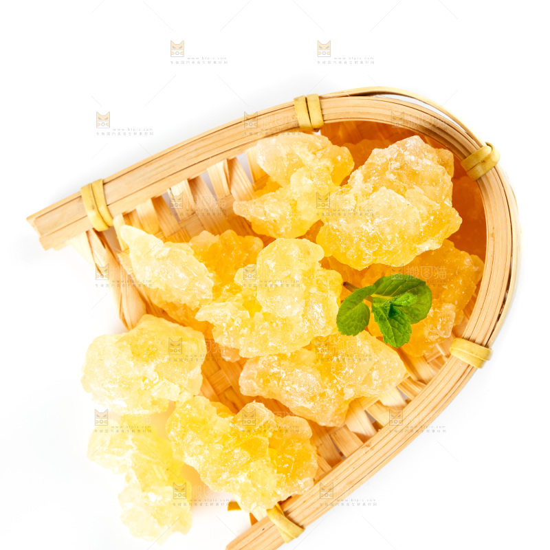 白底上的黄冰糖
