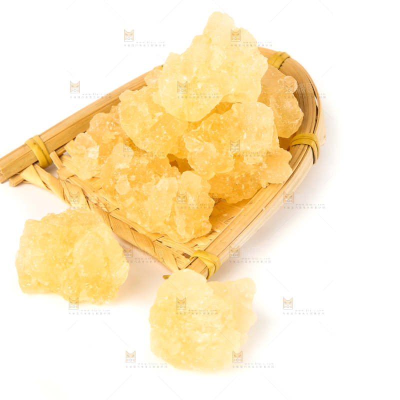 白底上的黄冰糖