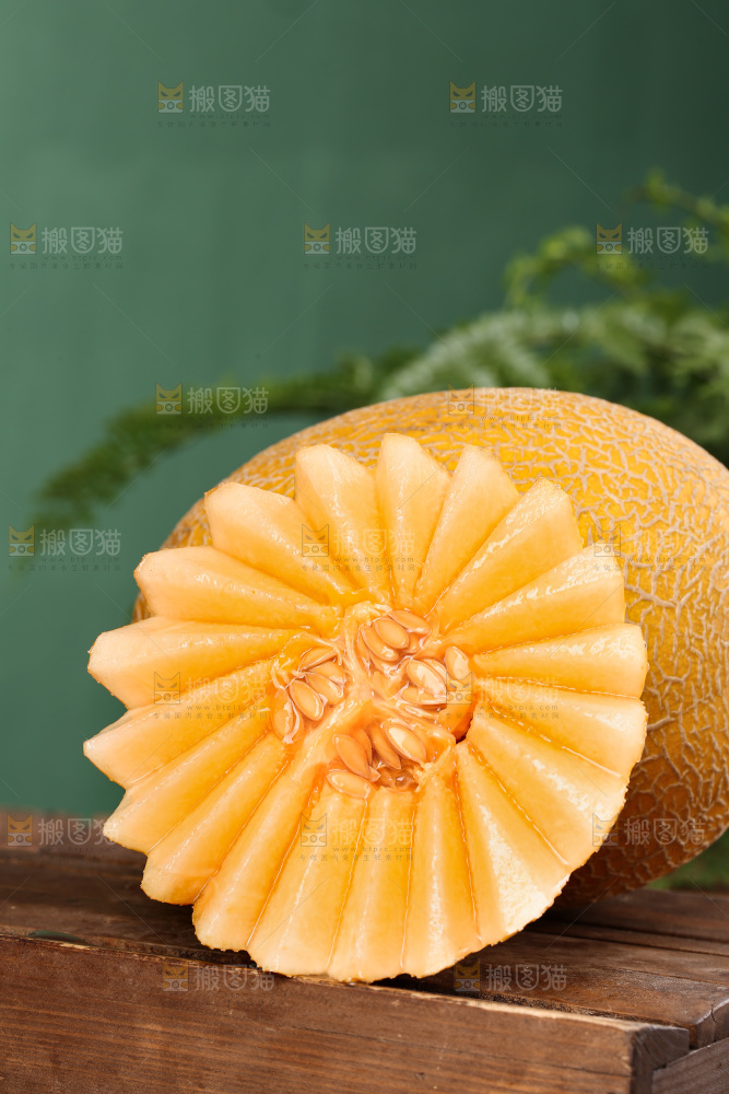 深底上的黄皮哈密瓜