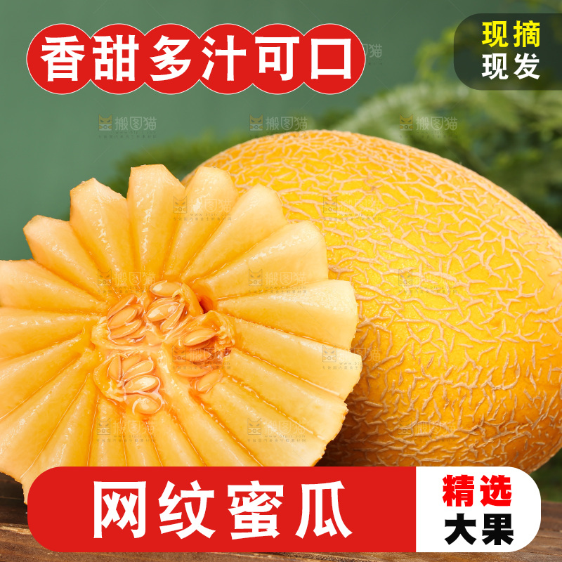 深底上的黄皮哈密瓜