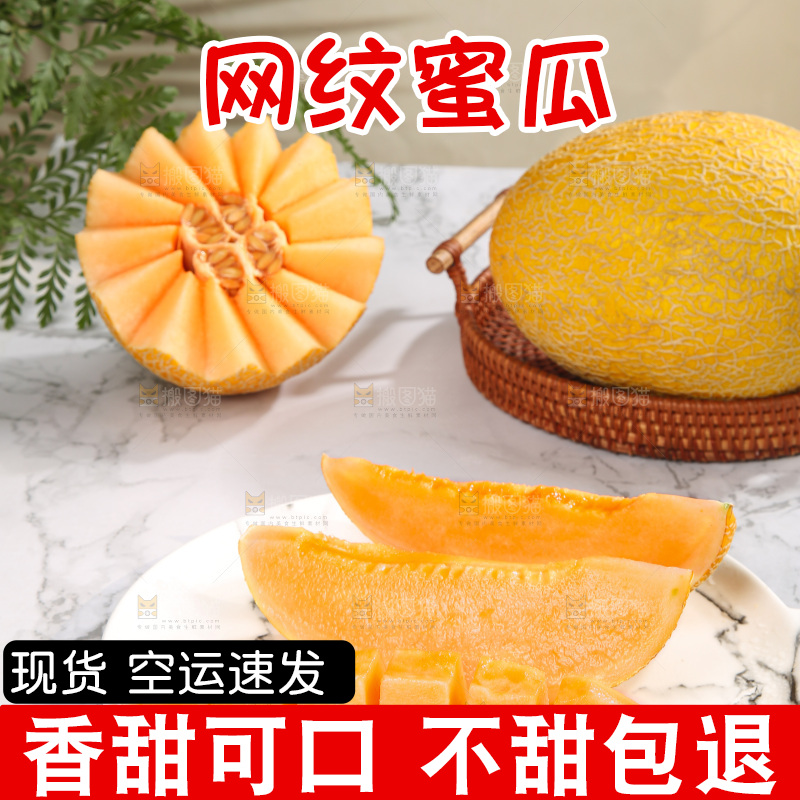 浅底上的黄皮哈密瓜