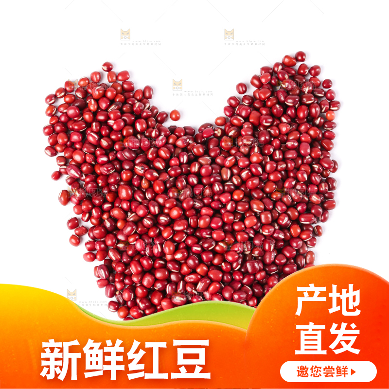 白底上的红豆