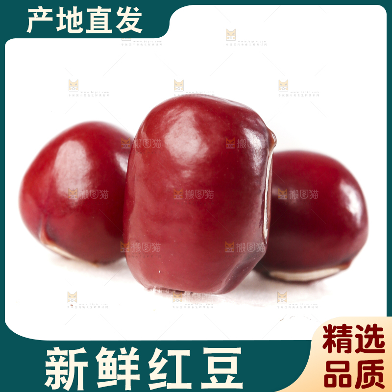 白底上的红豆