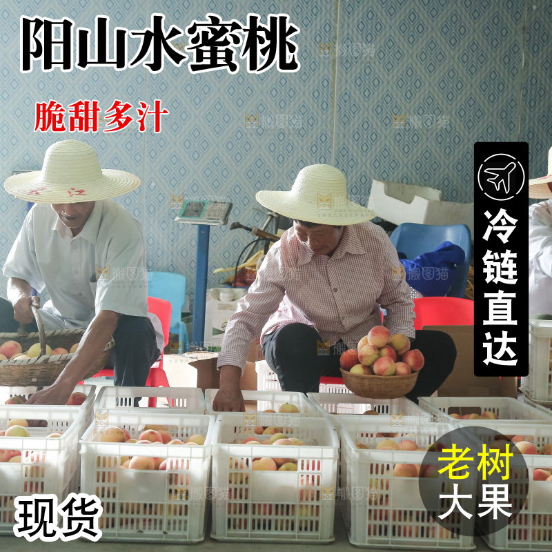手里拿着现摘水蜜桃