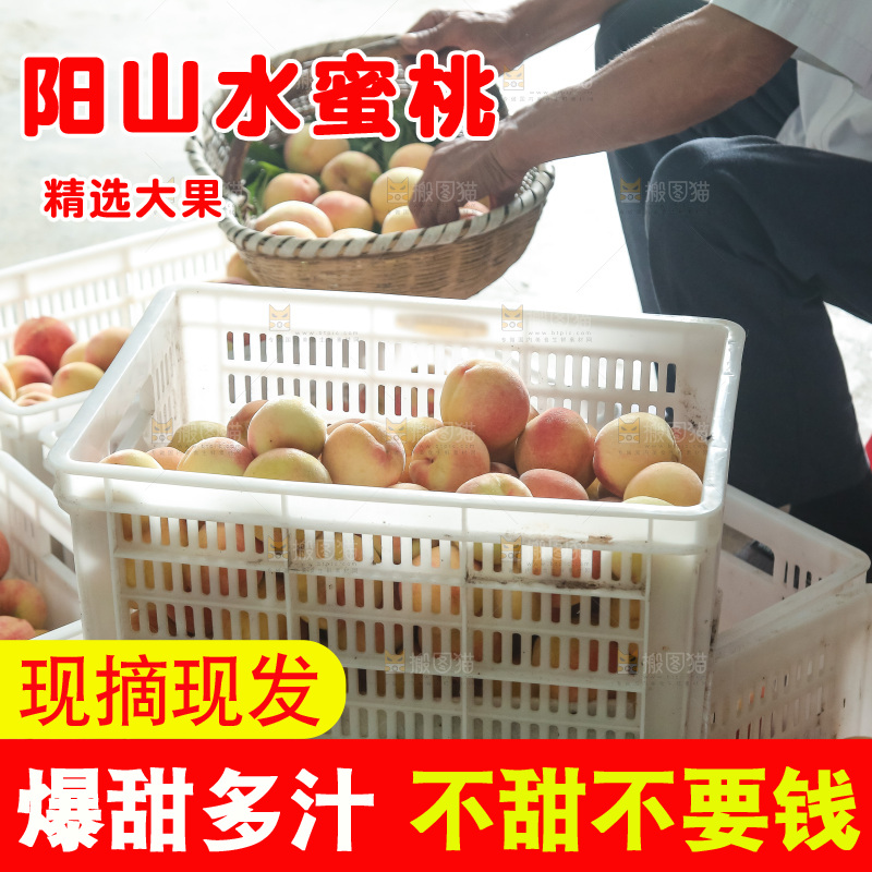 手里拿着现摘水蜜桃