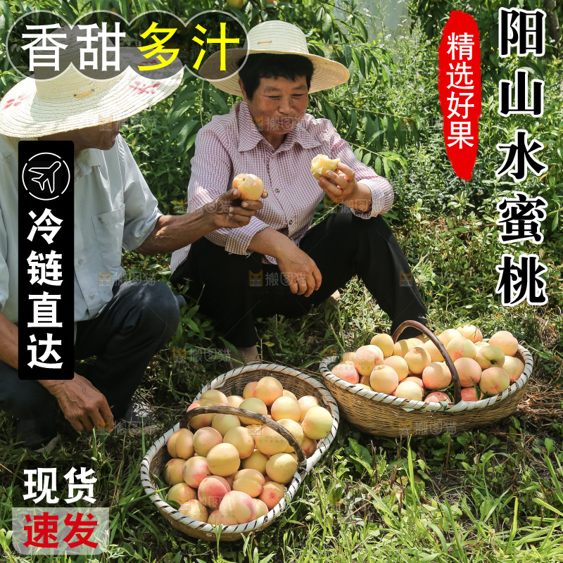 手里拿着现摘水蜜桃