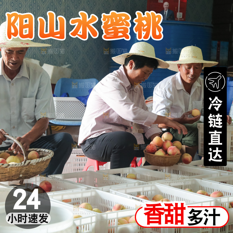 手里拿着现摘水蜜桃