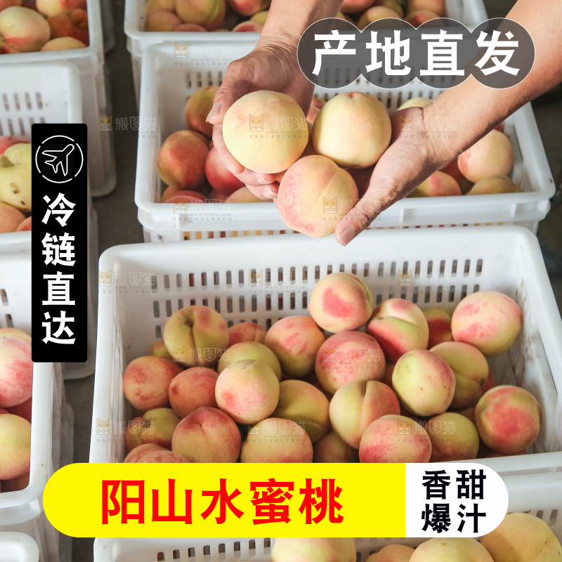 手里拿着现摘水蜜桃