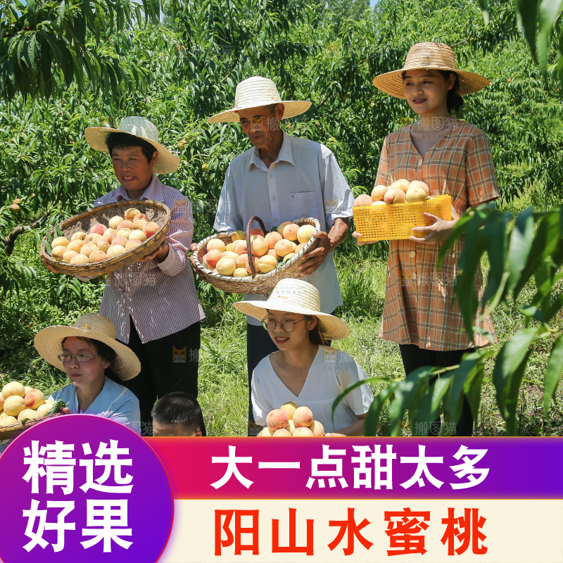 手里拿着现摘水蜜桃