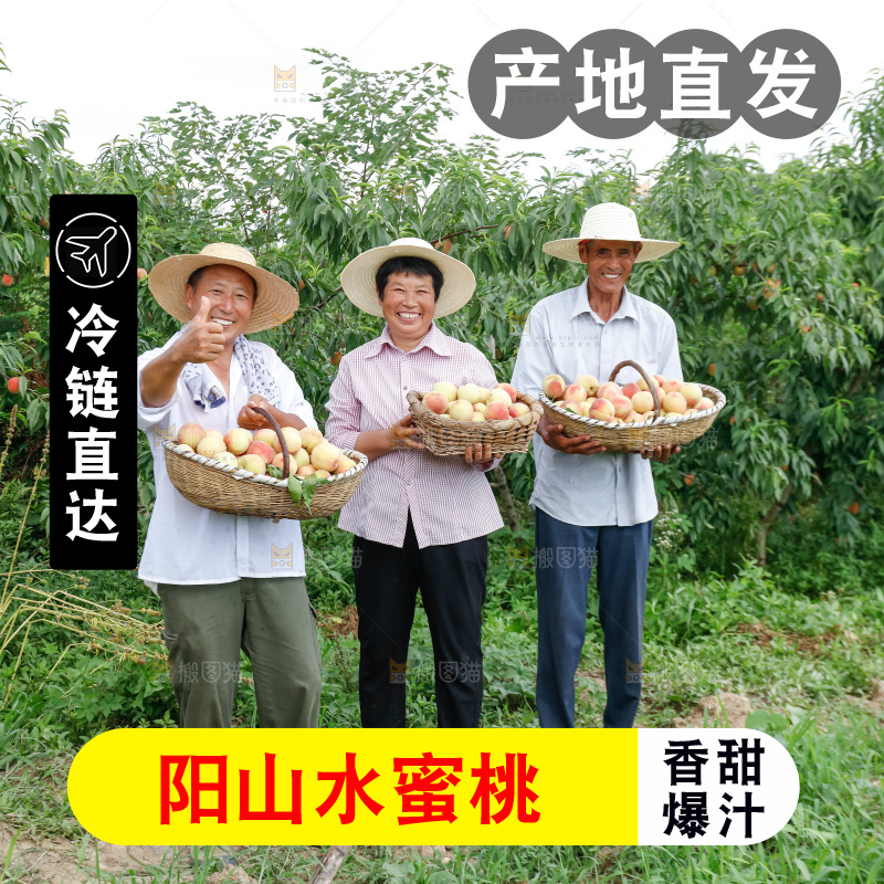 手里拿着现摘水蜜桃
