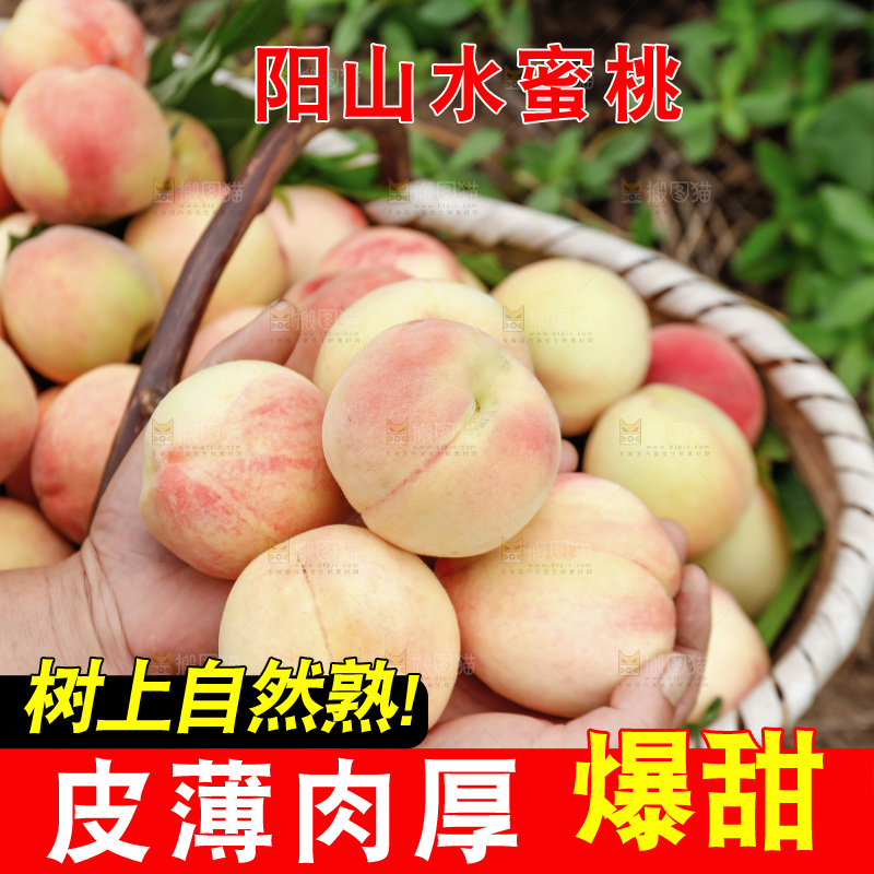 手里拿着现摘水蜜桃
