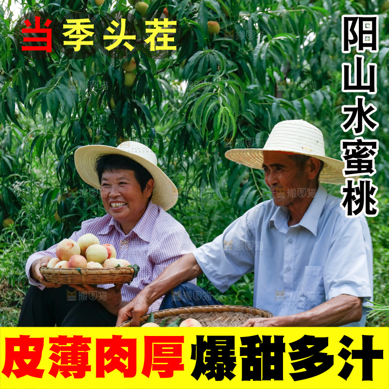 手里拿着现摘水蜜桃