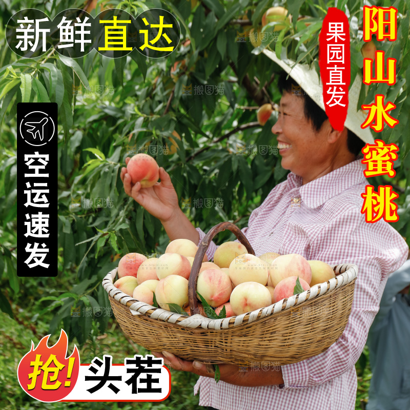 手里拿着现摘水蜜桃