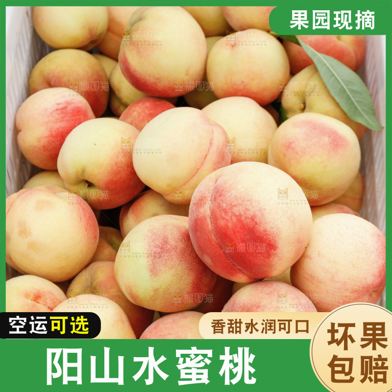 手里拿着现摘水蜜桃