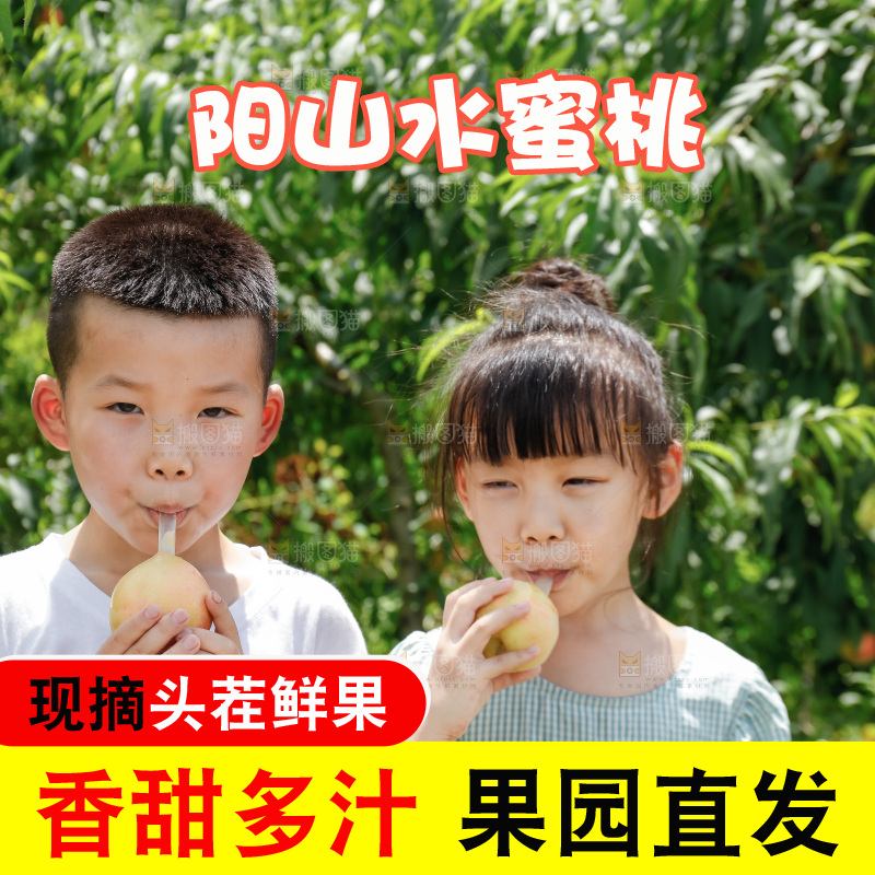 手里拿着现摘水蜜桃