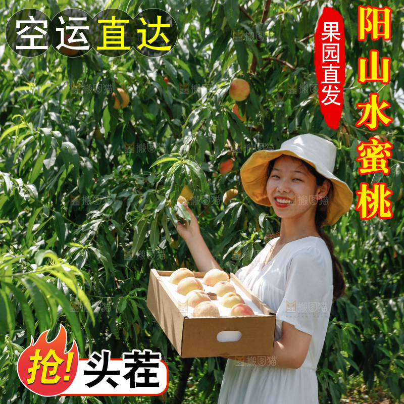 手里拿着现摘水蜜桃