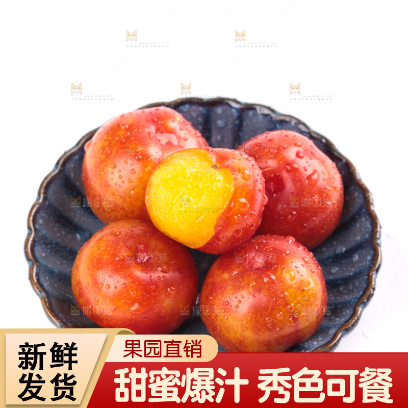 白底上的三月李