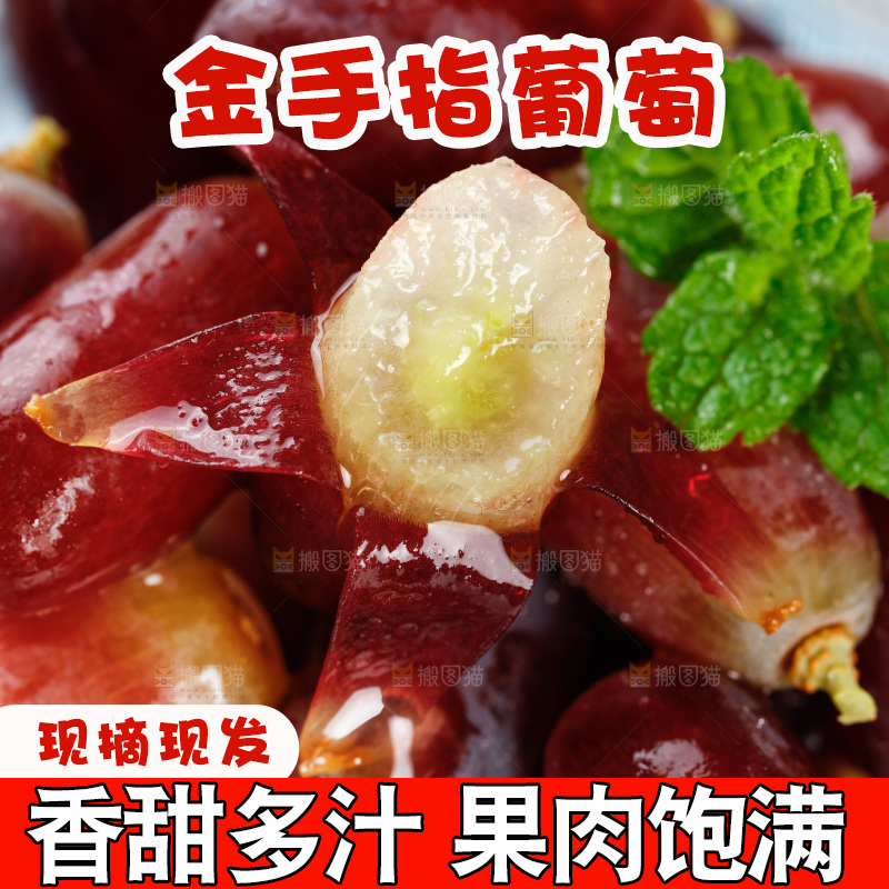 浅底上的金手指葡萄