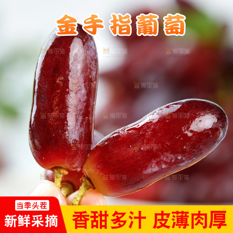 浅底上的金手指葡萄