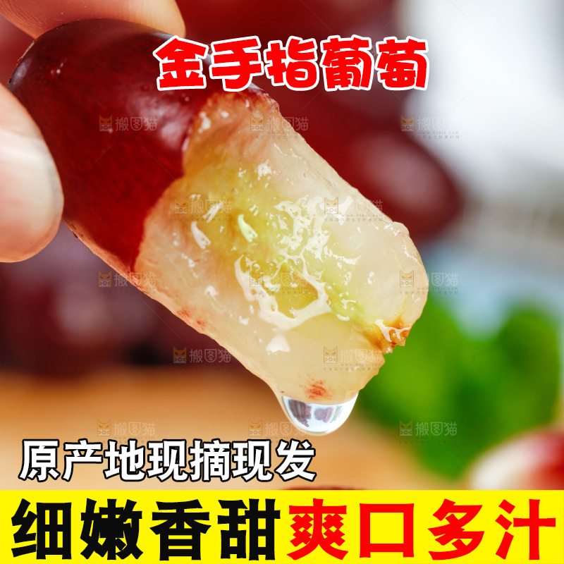 浅底上的金手指葡萄